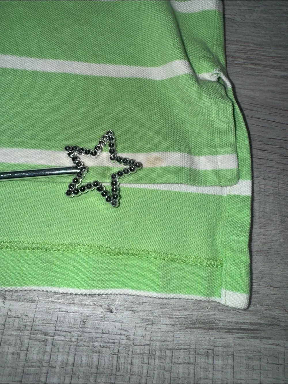 Polo Ralph Lauren Striped Polo Shirt Green White Short Sleeve Pony Logo Large